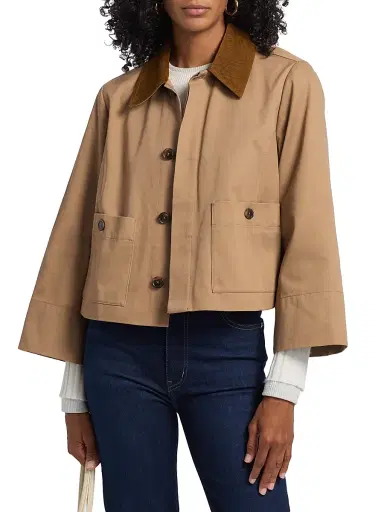 Frame Women's The Small Trench Jacket - Khaki - Size XL | Thumbnail 3 Frame Women's The Small Trench Jacket - Khaki - Size XL | Thumbnail 3