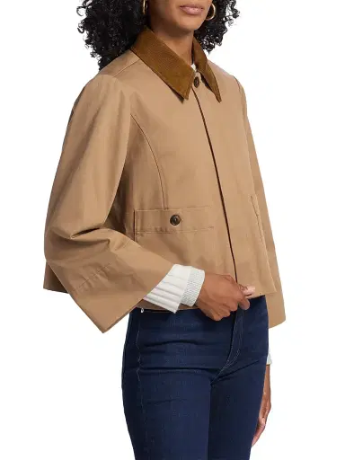 Frame Women's The Small Trench Jacket - Khaki - Size XL | Thumbnail 4 Frame Women's The Small Trench Jacket - Khaki - Size XL | Thumbnail 4