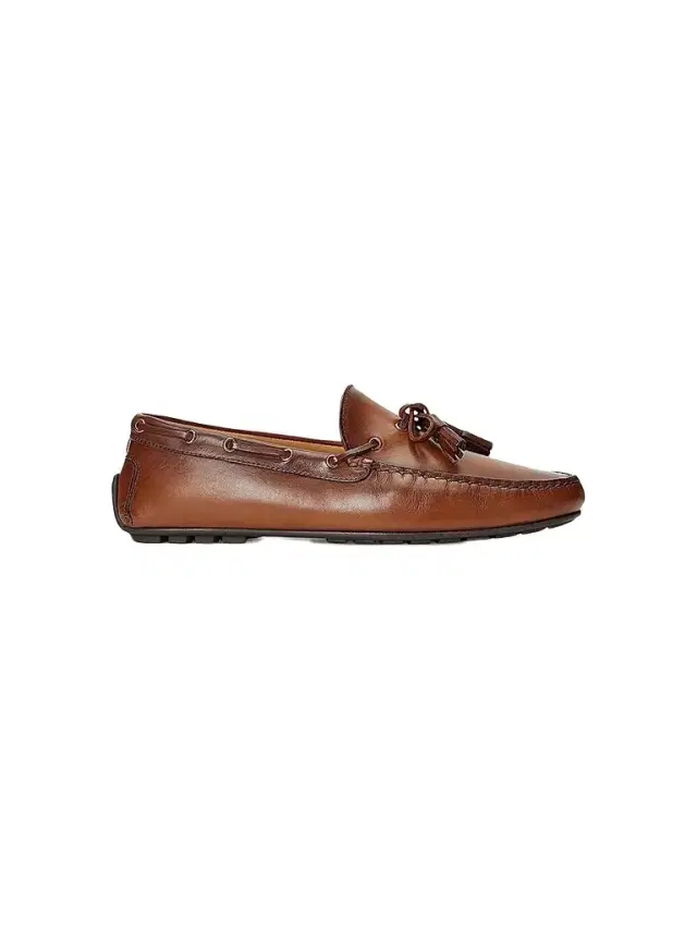 Ralph Lauren Purple Label Men's Harold Hand-Burnished Leather Driving Loafers - Tan
