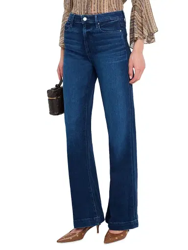 PAIGE Women's Leenah Wide-Leg Jeans - Dark Blue - Size 31 | Thumbnail 3 PAIGE Women's Leenah Wide-Leg Jeans - Dark Blue - Size 31 | Thumbnail 3