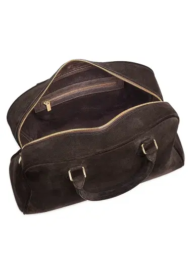 Nili Lotan Women's Jaclyn Suede Top Handle Bag - Espresso | Thumbnail 4