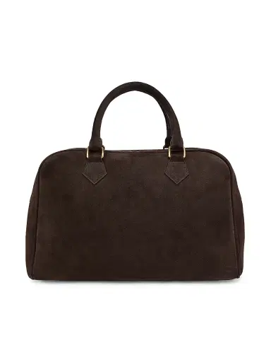 Nili Lotan Women's Jaclyn Suede Top Handle Bag - Espresso | Thumbnail 1