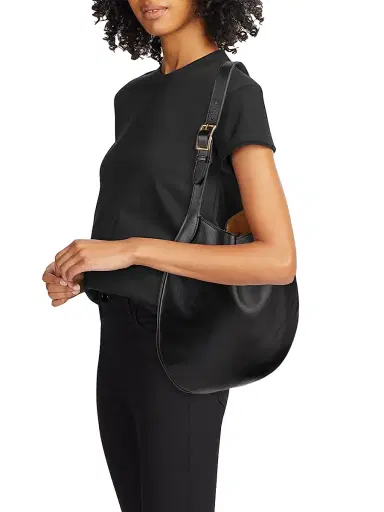 Nili Lotan Women's Jagger Leather Shoulder Bag - Black | Thumbnail 2