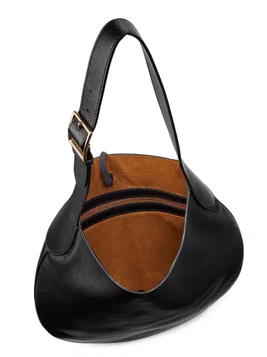 Nili Lotan Women's Jagger Leather Shoulder Bag - Black | Thumbnail 4