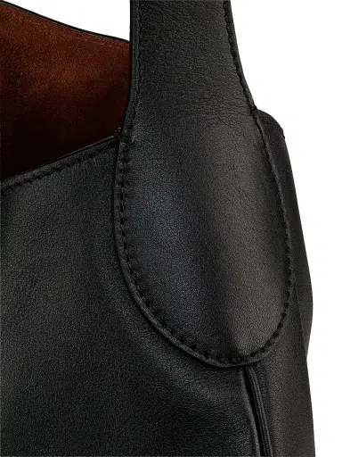 Nili Lotan Women's Jagger Leather Shoulder Bag - Black | Thumbnail 6