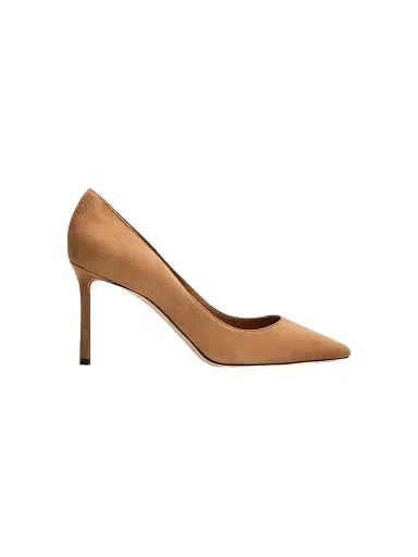 Jimmy Choo Women's Romy 85MM Suede Pumps - Tan | Thumbnail 1 Jimmy Choo Women's Romy 85MM Suede Pumps - Tan | Thumbnail 1