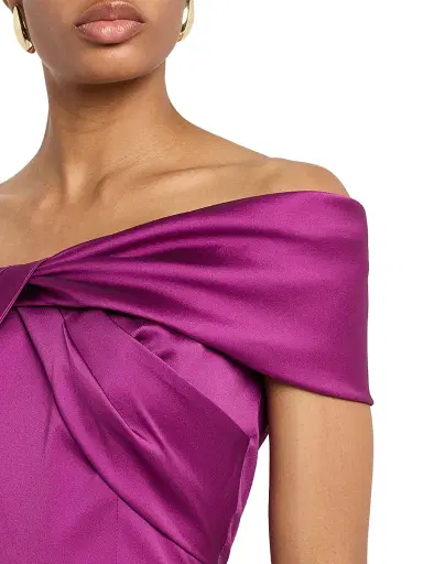 Teri Jon by Rickie Freeman Women's Mikado Off-The-Shoulder Gown | Thumbnail 5 Teri Jon by Rickie Freeman Women's Mikado Off-The-Shoulder Gown | Thumbnail 5