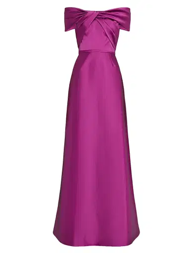 Teri Jon by Rickie Freeman Women's Mikado Off-The-Shoulder Gown | Thumbnail 1 Teri Jon by Rickie Freeman Women's Mikado Off-The-Shoulder Gown | Thumbnail 1