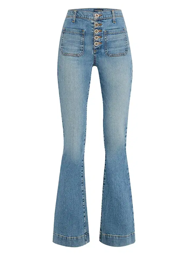 Ramy Brook Women's Cindy High-Rise Flare Jeans - Blue