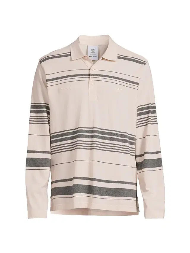Men's  x Wales Bonner Striped Stretch-Cotton Polo Shirt - Wonder Quartz