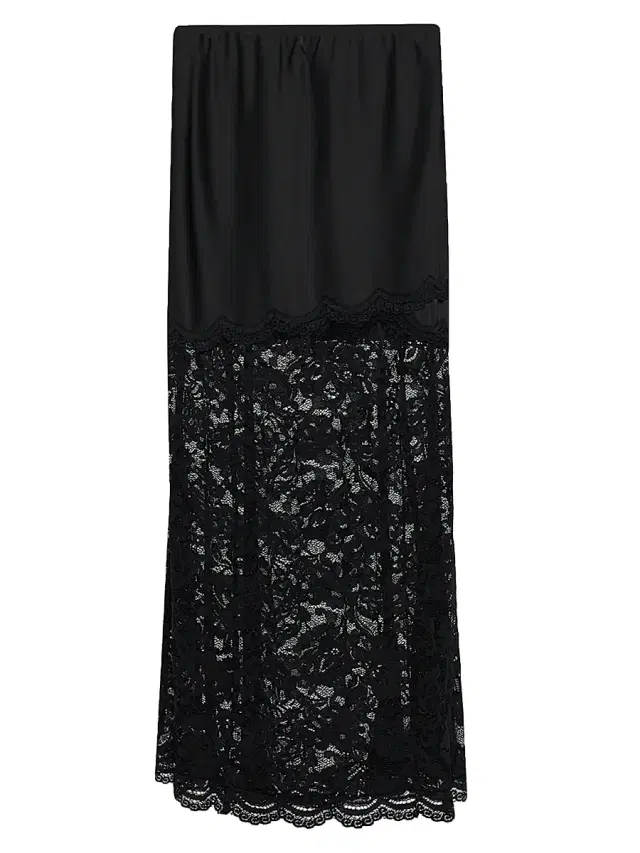 Women's Perrine Lace Combo Slip Skirt - Black