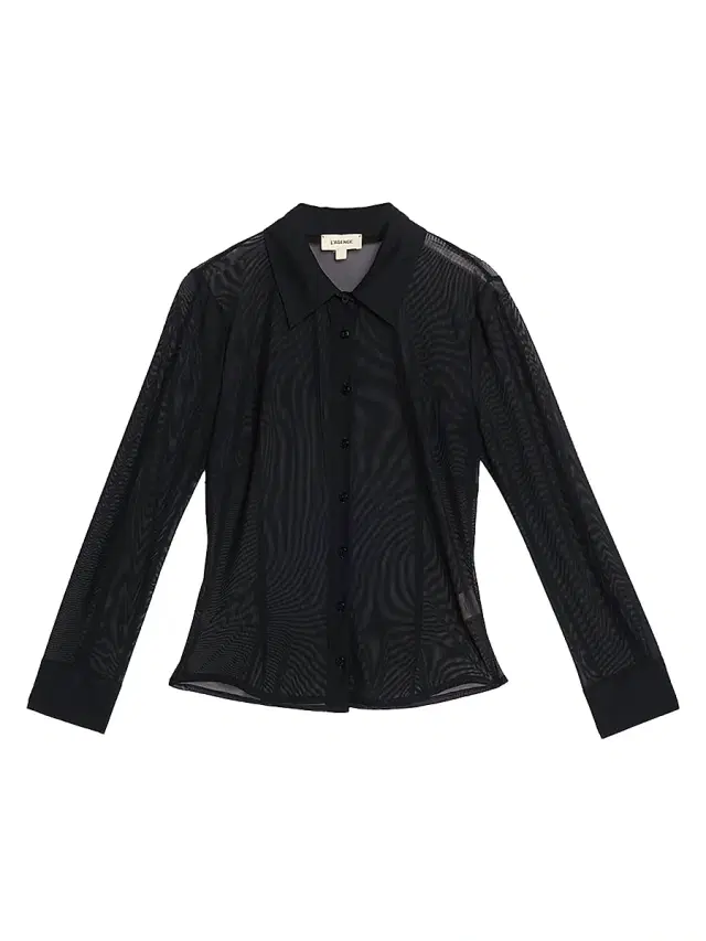 L'AGENCE Women's Indiana Sheer Fitted Blouse - Black