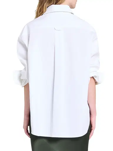 TWP Women's Big Joe Poplin Button-Front Shirt - White - Size XS | Thumbnail 5