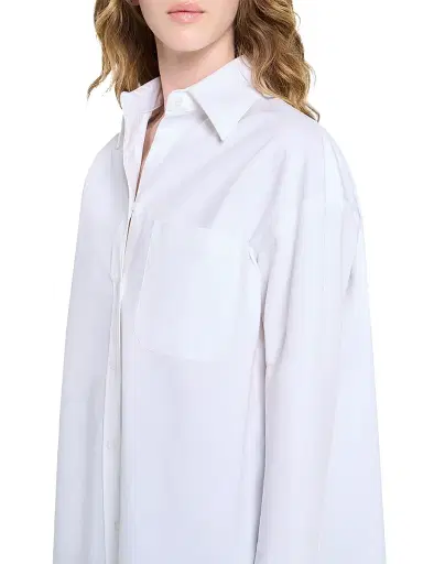 TWP Women's Big Joe Poplin Button-Front Shirt - White - Size XS | Thumbnail 6