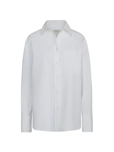 TWP Women's Big Joe Poplin Button-Front Shirt - White - Size XS | Thumbnail 1