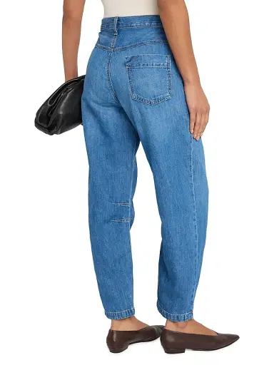 TWP Women's Jetties High-Rise Barrel-Leg Jeans - Blue - Size 30 | Thumbnail 4