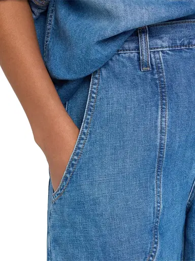 TWP Women's Jetties High-Rise Barrel-Leg Jeans - Blue - Size 30 | Thumbnail 5