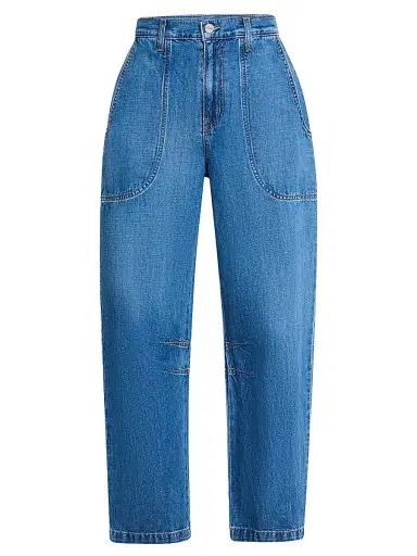TWP Women's Jetties High-Rise Barrel-Leg Jeans - Blue - Size 30 | Thumbnail 1