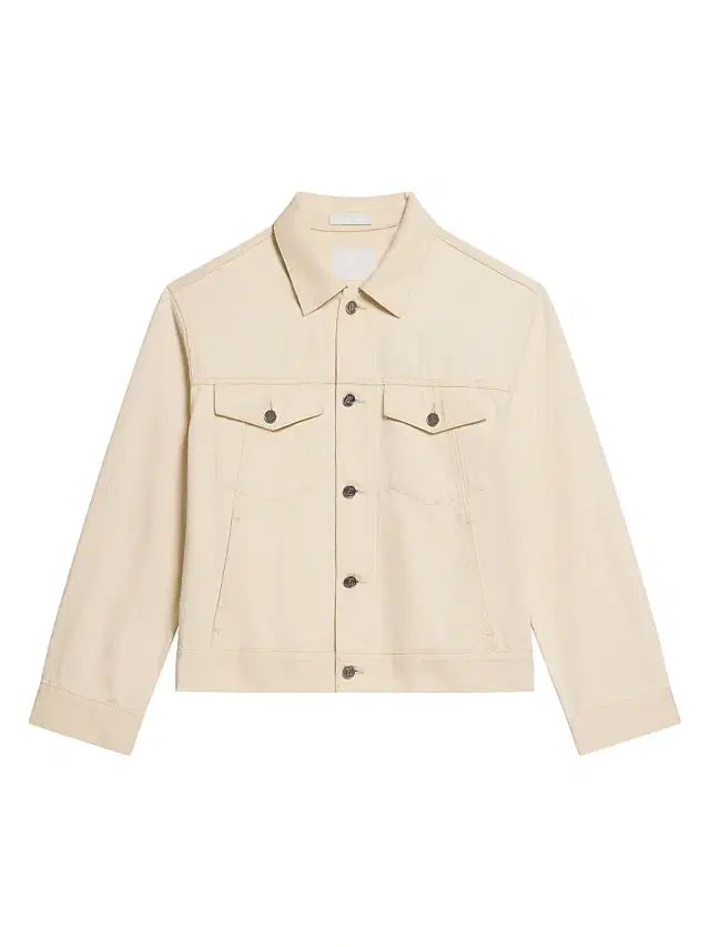 Women's Classic Cotton Trucker Jacket - Ecru