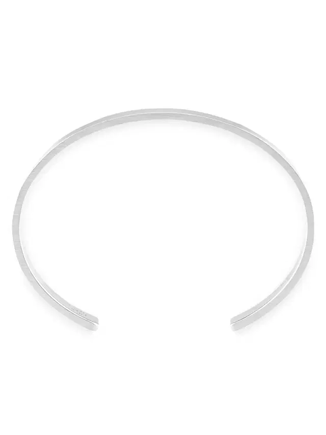Men's 21 Grammes Sterling Silver Cuff Bracelet - Silver