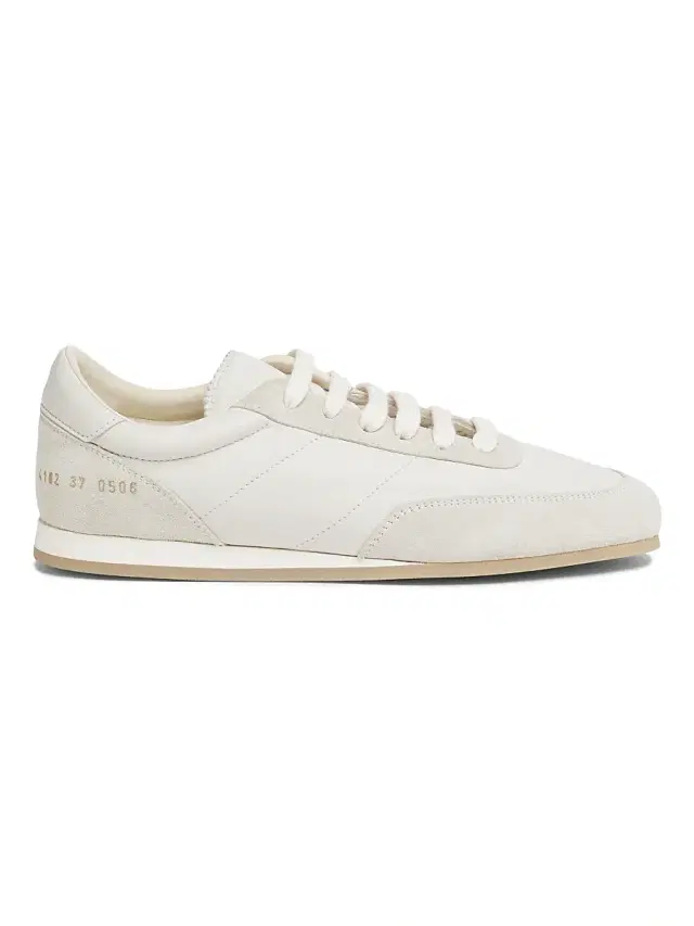 Women's Minimal Runner Suede & Leather Sneakers - White