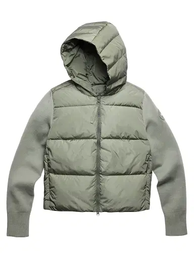 Canada Goose Women's Hybridge Wide Quilt Hooded Puffer Jacket - Sagebrush Armoise - Size XS | Thumbnail 1