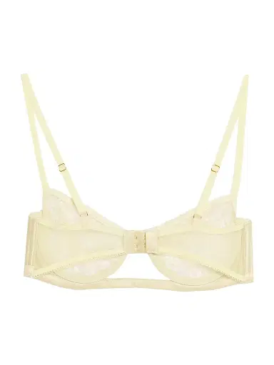 Kiki de Montparnasse Women's Vinca Floral Lace Balconette Bra - Light Beige - Size 36D | Thumbnail 2