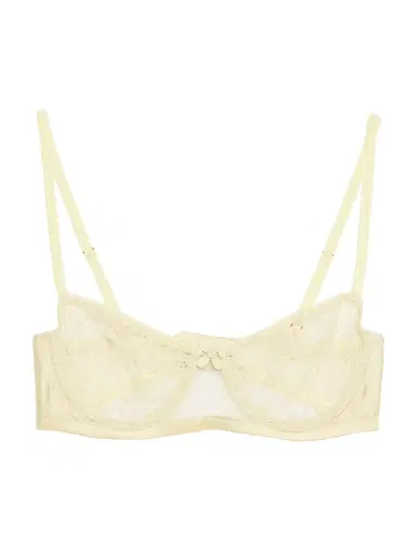 Kiki de Montparnasse Women's Vinca Floral Lace Balconette Bra - Light Beige - Size 36D | Thumbnail 1