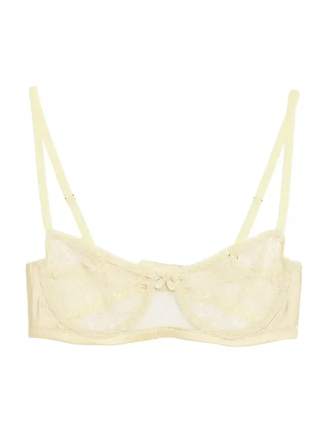 Kiki de Montparnasse Women's Vinca Floral Lace Balconette Bra - Light Beige
