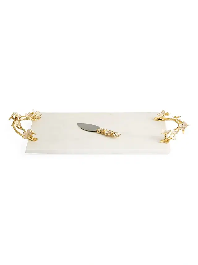 Cherry Blossom Cheese Board & Spreader Set