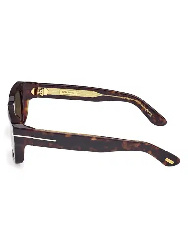 Tom Ford Men's Icon 54MM Rectangular Sunglasses - Shinydarkhavana | Thumbnail 3