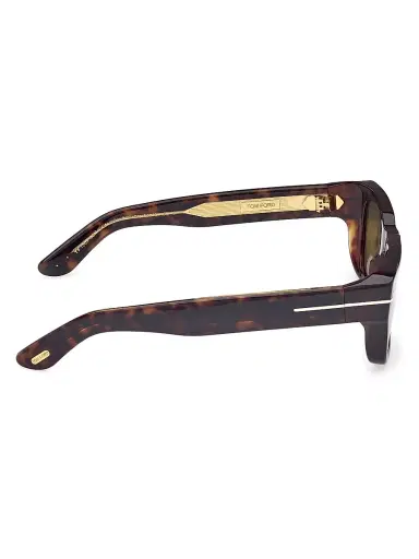 Tom Ford Men's Icon 54MM Rectangular Sunglasses - Shinydarkhavana | Thumbnail 7