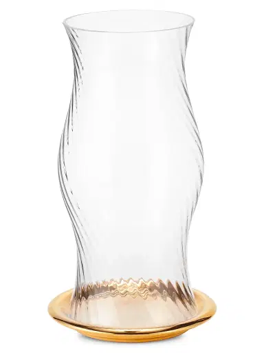 AERIN Milla Small Ceramic & Glass Hurricane | Thumbnail 1 AERIN Milla Small Ceramic & Glass Hurricane | Thumbnail 1
