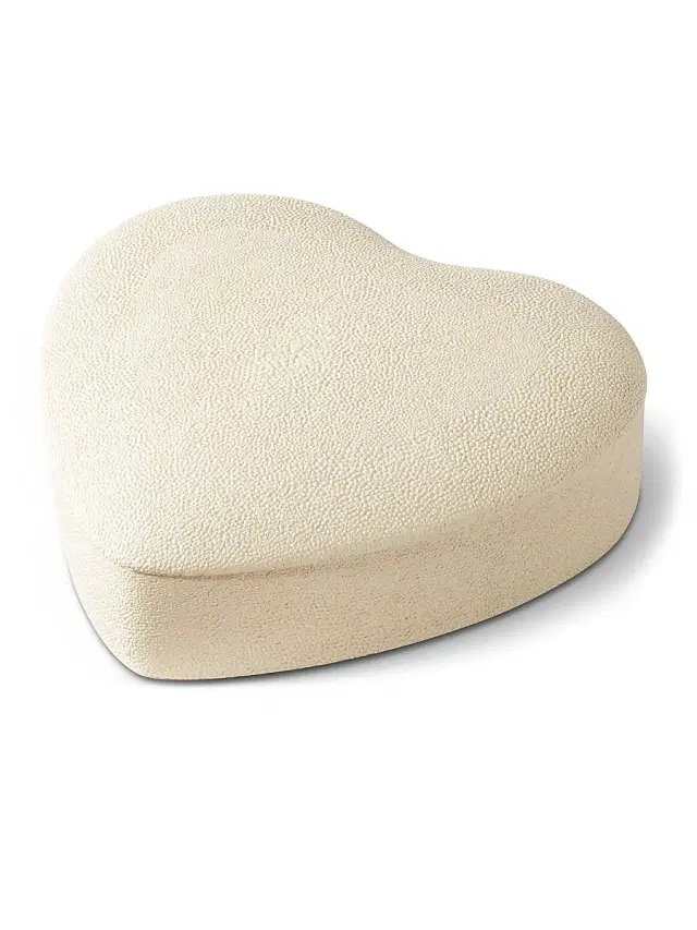 AERIN Shagreen Heart Jewelry Box