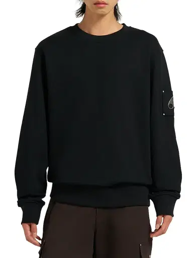 Moose Knuckles Men's Icon Sportswear Hartsfield Cotton Sweatshirt - Black | Thumbnail 4