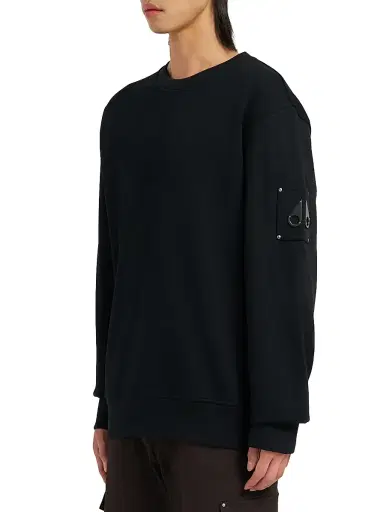 Moose Knuckles Men's Icon Sportswear Hartsfield Cotton Sweatshirt - Black | Thumbnail 5