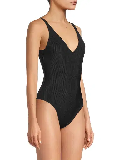 BEACH RIOT Women's Reese One-Piece Swimsuit - Black - Size Large | Thumbnail 4