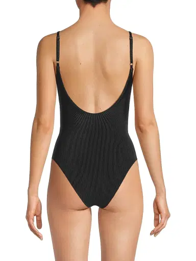 BEACH RIOT Women's Reese One-Piece Swimsuit - Black - Size Large | Thumbnail 5