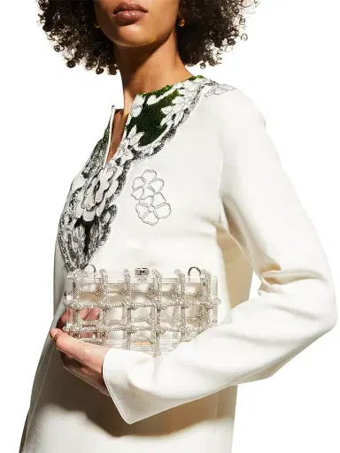Cult Gaia Women's Bess Acrylic Top Handle Bag - Clear | Thumbnail 2