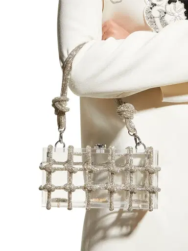 Cult Gaia Women's Bess Acrylic Top Handle Bag - Clear | Thumbnail 3