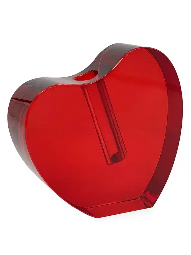 Tizo Crystal Heart Vase - Red Large | Thumbnail 6 Tizo Crystal Heart Vase - Red Large | Thumbnail 6