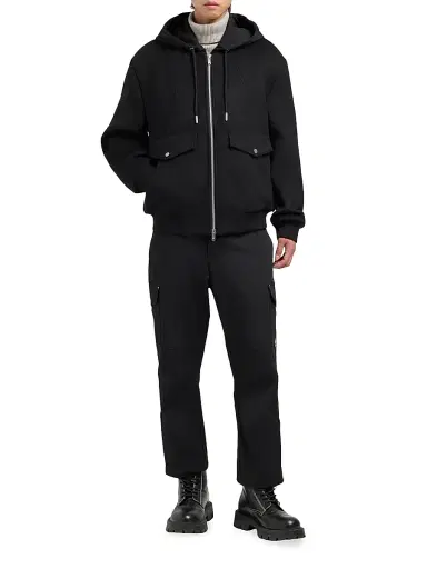 Moose Knuckles Men's Elington Wool Bomber Jacket | Thumbnail 2 Moose Knuckles Men's Elington Wool Bomber Jacket | Thumbnail 2