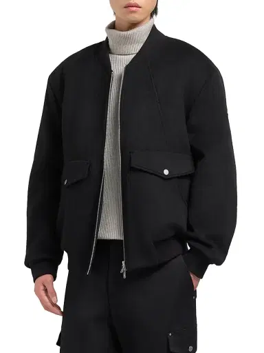 Moose Knuckles Men's Elington Wool Bomber Jacket | Thumbnail 4 Moose Knuckles Men's Elington Wool Bomber Jacket | Thumbnail 4