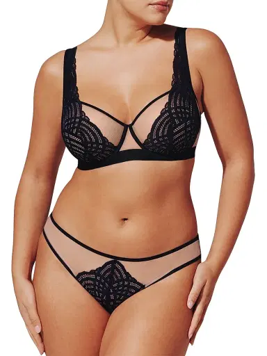 ThirdLove Women's Deco Lace Mesh Underwire Bra - Black - Size 38.5B | Thumbnail 2 ThirdLove Women's Deco Lace Mesh Underwire Bra - Black - Size 38.5B | Thumbnail 2