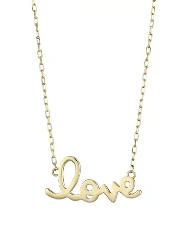 Sydney Evan Women's 14K Yellow Gold Love Pendant Necklace - Yellow Gold | Thumbnail 1 Sydney Evan Women's 14K Yellow Gold Love Pendant Necklace - Yellow Gold | Thumbnail 1