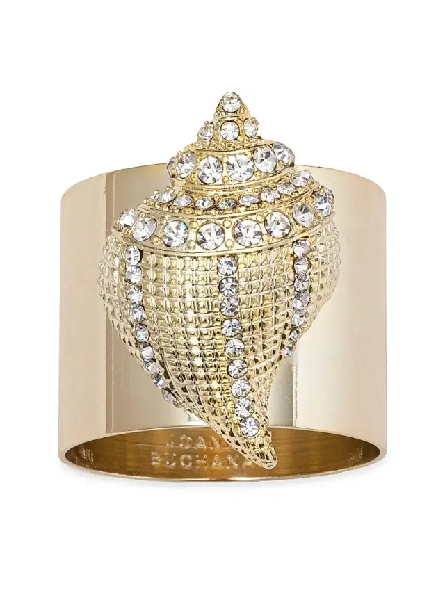 Joanna Buchanan Shell Napkin Ring 2-Piece Set - Gold