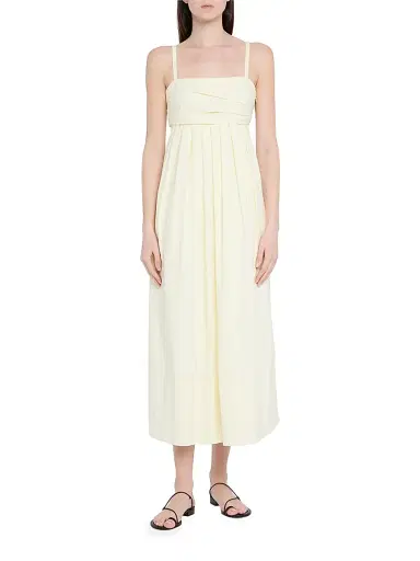 Proenza Schouler White Label Women's Claudine Technical Poplin Midi-Dress | Thumbnail 2 Proenza Schouler White Label Women's Claudine Technical Poplin Midi-Dress | Thumbnail 2
