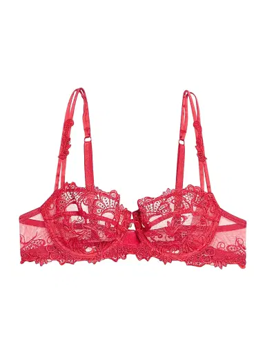 Lise Charmel Women's Dressing Sheer Floral Demi Bra - Red - Size 34F | Thumbnail 1 Lise Charmel Women's Dressing Sheer Floral Demi Bra - Red - Size 34F | Thumbnail 1