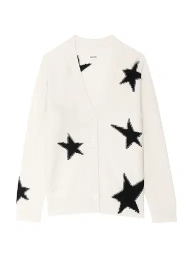 Zadig & Voltaire Women's Mirkaz Stars Cashmere Cardigan | Thumbnail 1 Zadig & Voltaire Women's Mirkaz Stars Cashmere Cardigan | Thumbnail 1