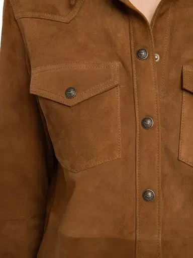 Zadig & Voltaire Women's Thelma Suede Shirt | Thumbnail 6
